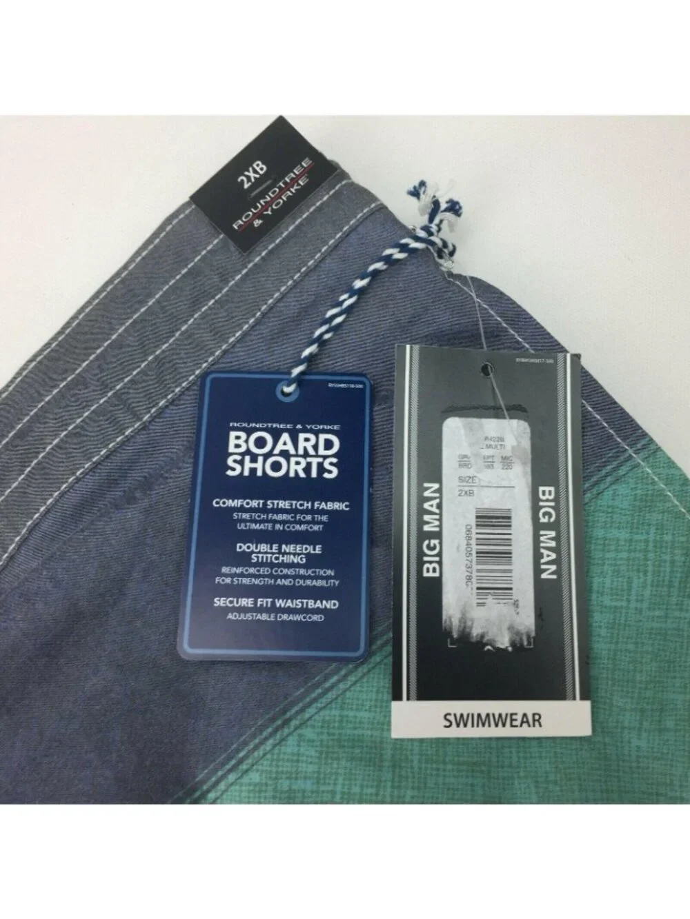 Roundtree & Yorke Men's Swimwear Board Shorts Green Blue Navy White Size 2XB